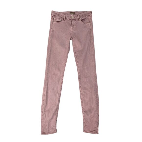 Mother Jeans Womens 24 Faded Plum The Looker Skinny Low Rise Zip Fly Stretch - Picture 1 of 16